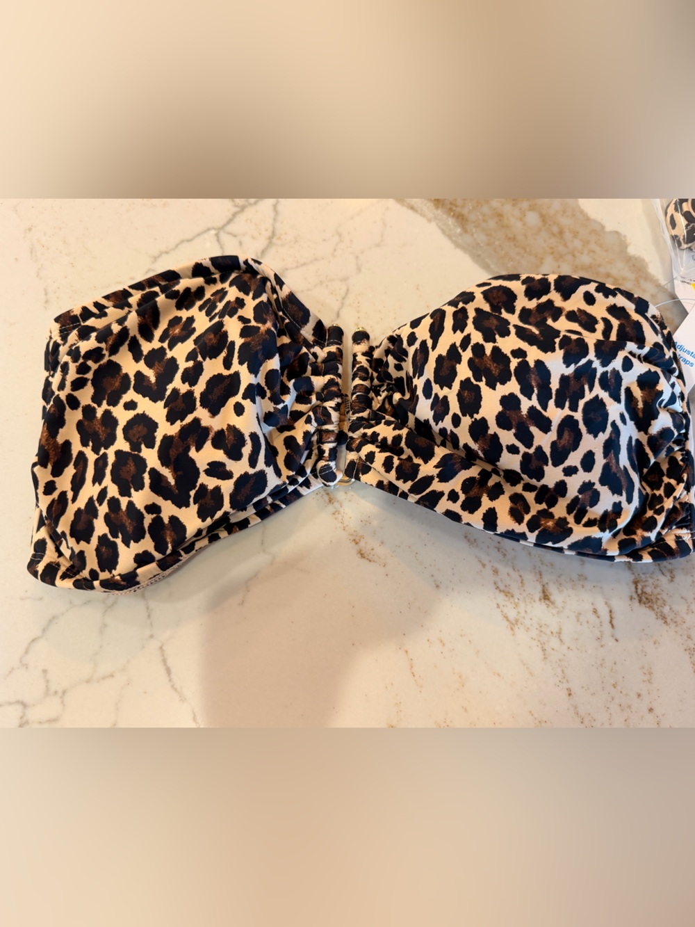 Leopard Print Bandeau Top - Brown/Black